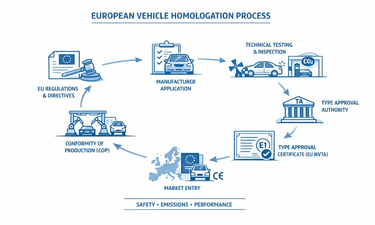 European vehicle type approval illustration
