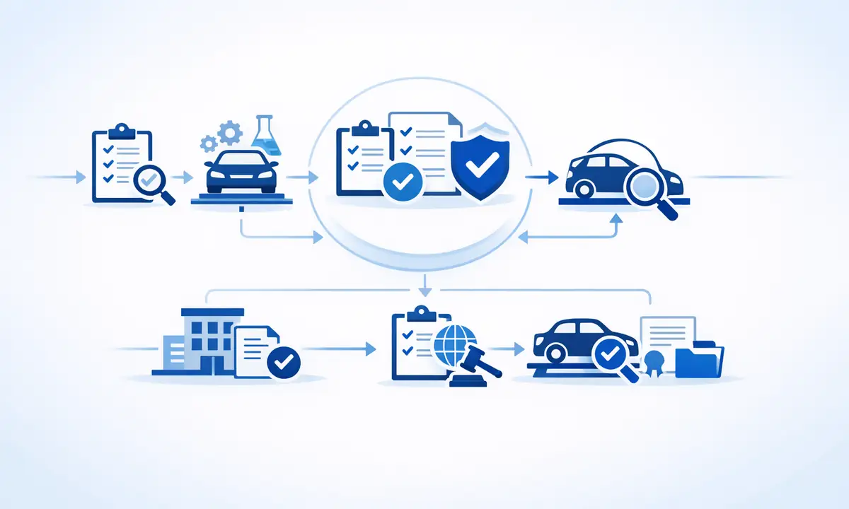 Vehicle compliance process expertise illustration
